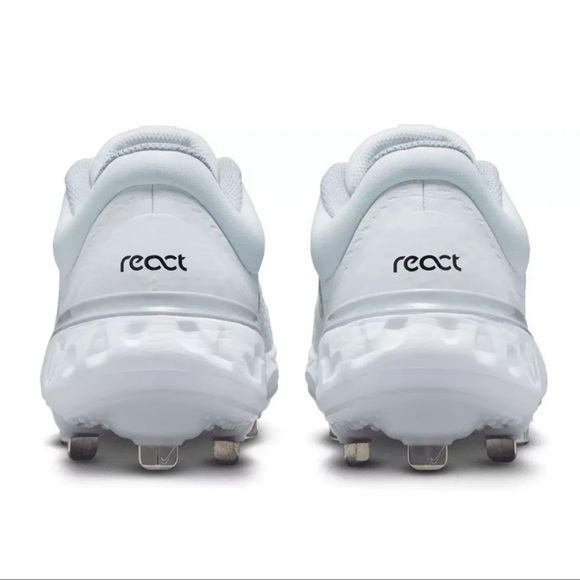 New Nike Alpha Huarache Elite 4 Low Baseball Metal Cleats White Grey FD2745-100 - Picture 5 of 6